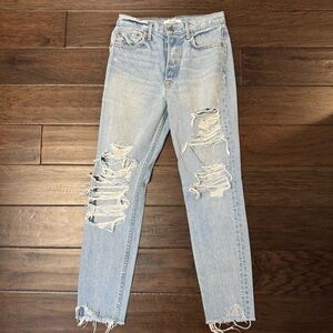 GRLFRND Karolina Straight Leg Ripped Jeans - Women’s 26